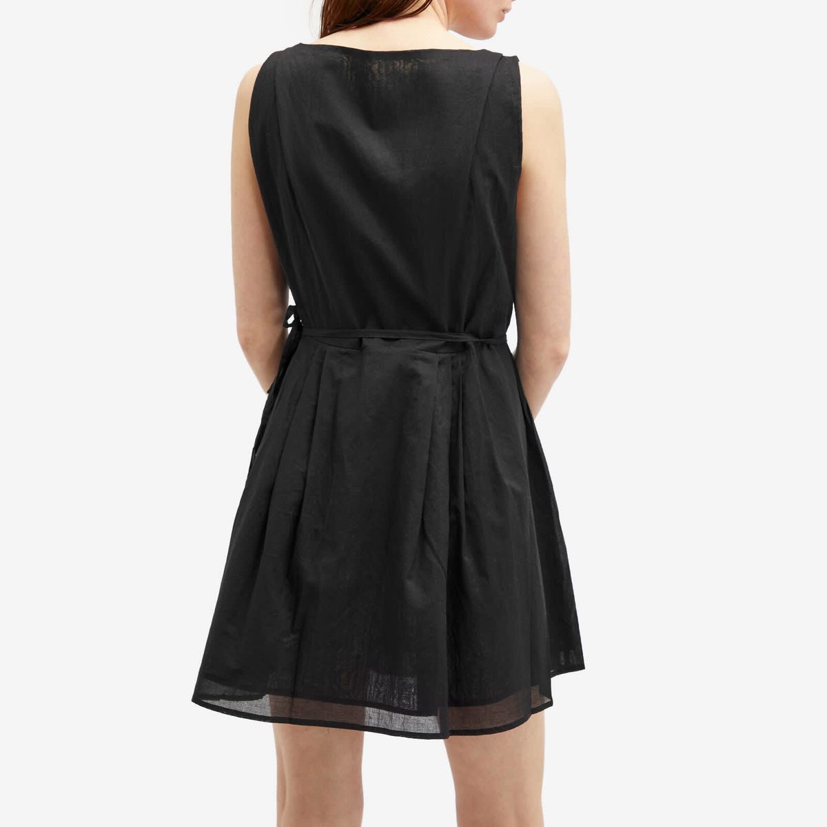 Deiji Studios Women's Wrap Tie Mini Dress in Black