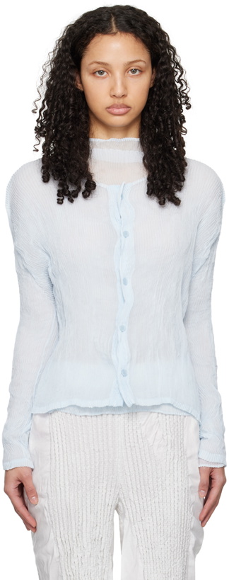 Photo: ISSEY MIYAKE Blue Twist January Cardigan