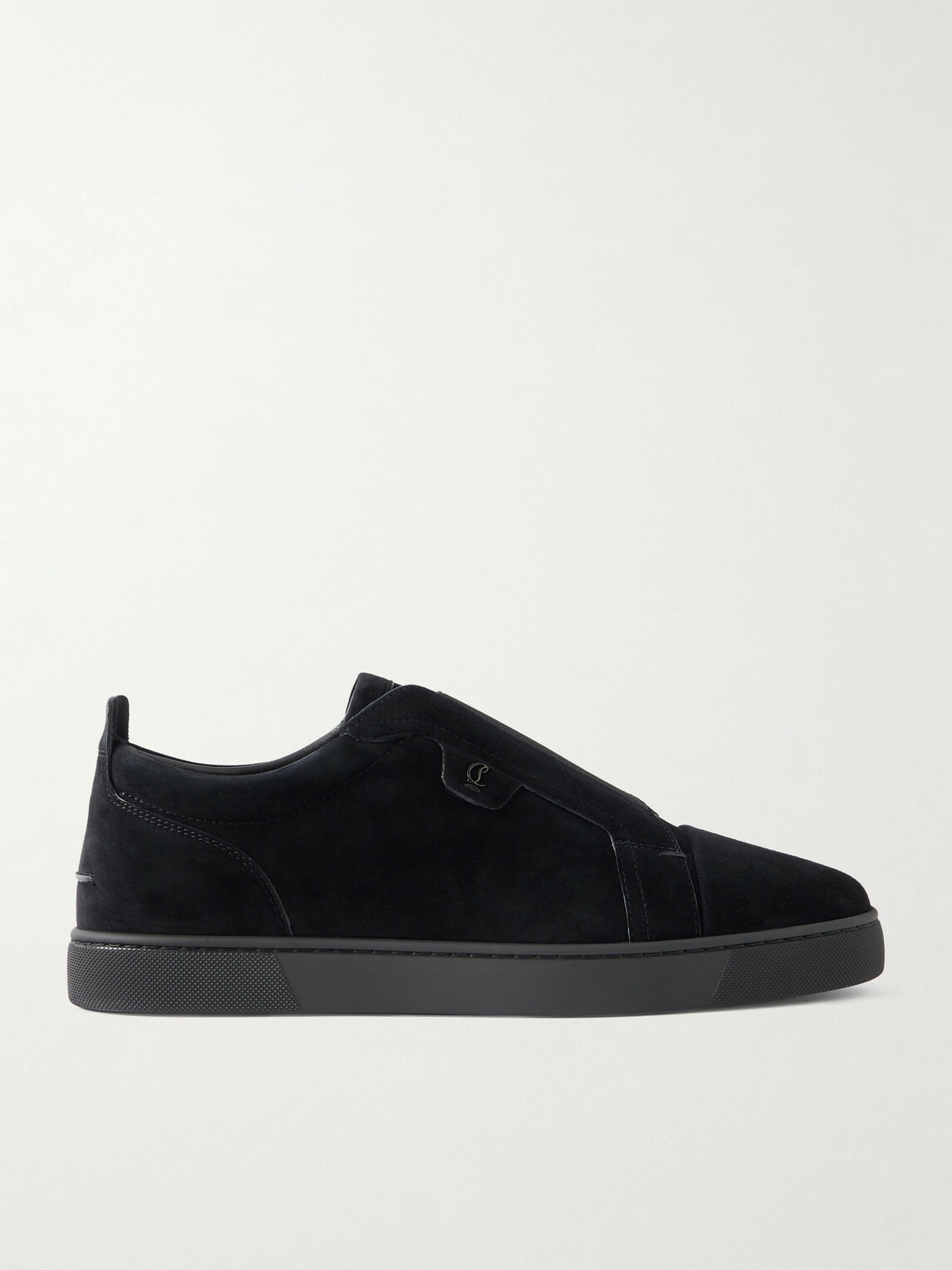 Christian Louboutin - St Louis Suede Slip-On Sneakers - Black