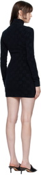 AMBUSH Black Monogram Zip Minidress