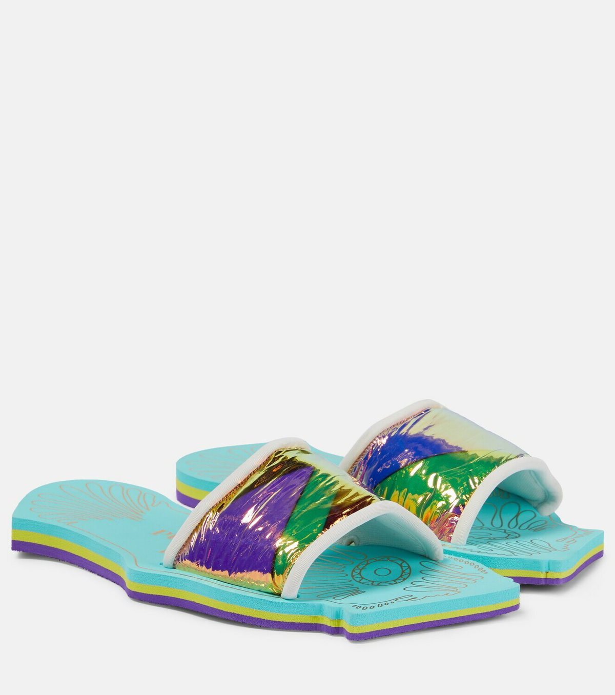 Pucci Printed twill slides