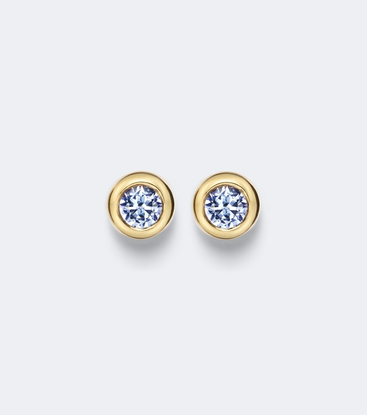 David Yurman Pavé 18kt gold earrings with tanzanites
