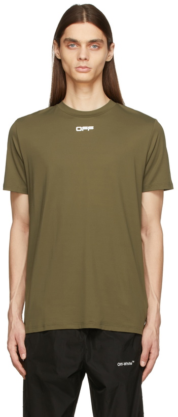 Photo: Off-White Khaki Active Reflective Arrows T-Shirt