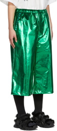 Doublet Green Stud Embroidered Metallic Shorts