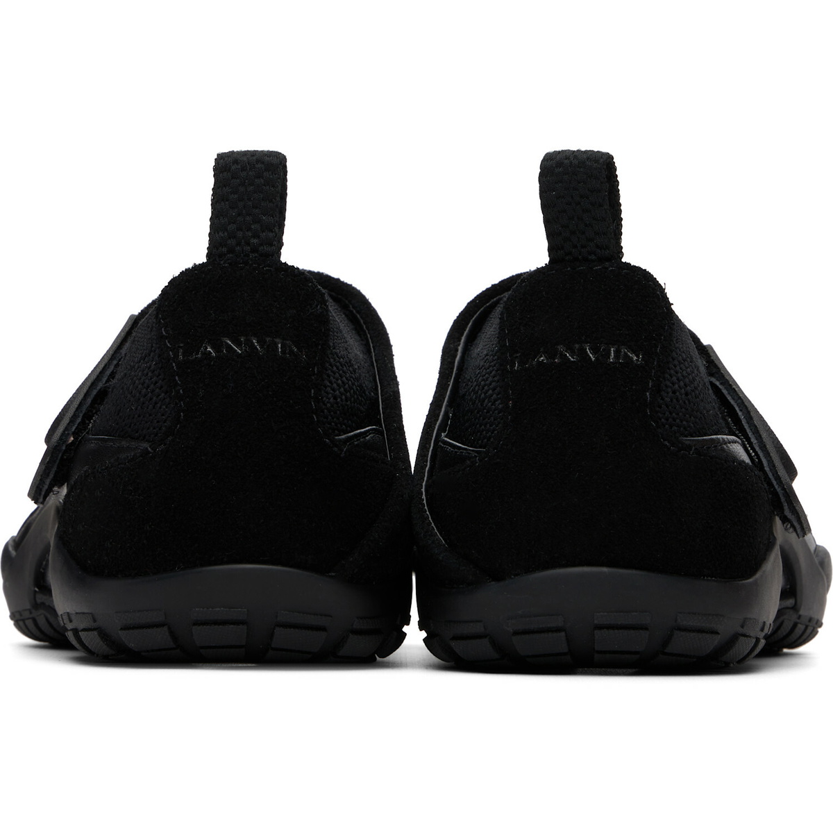 Lanvin Black LNV1 Knit & Suede Sneakers