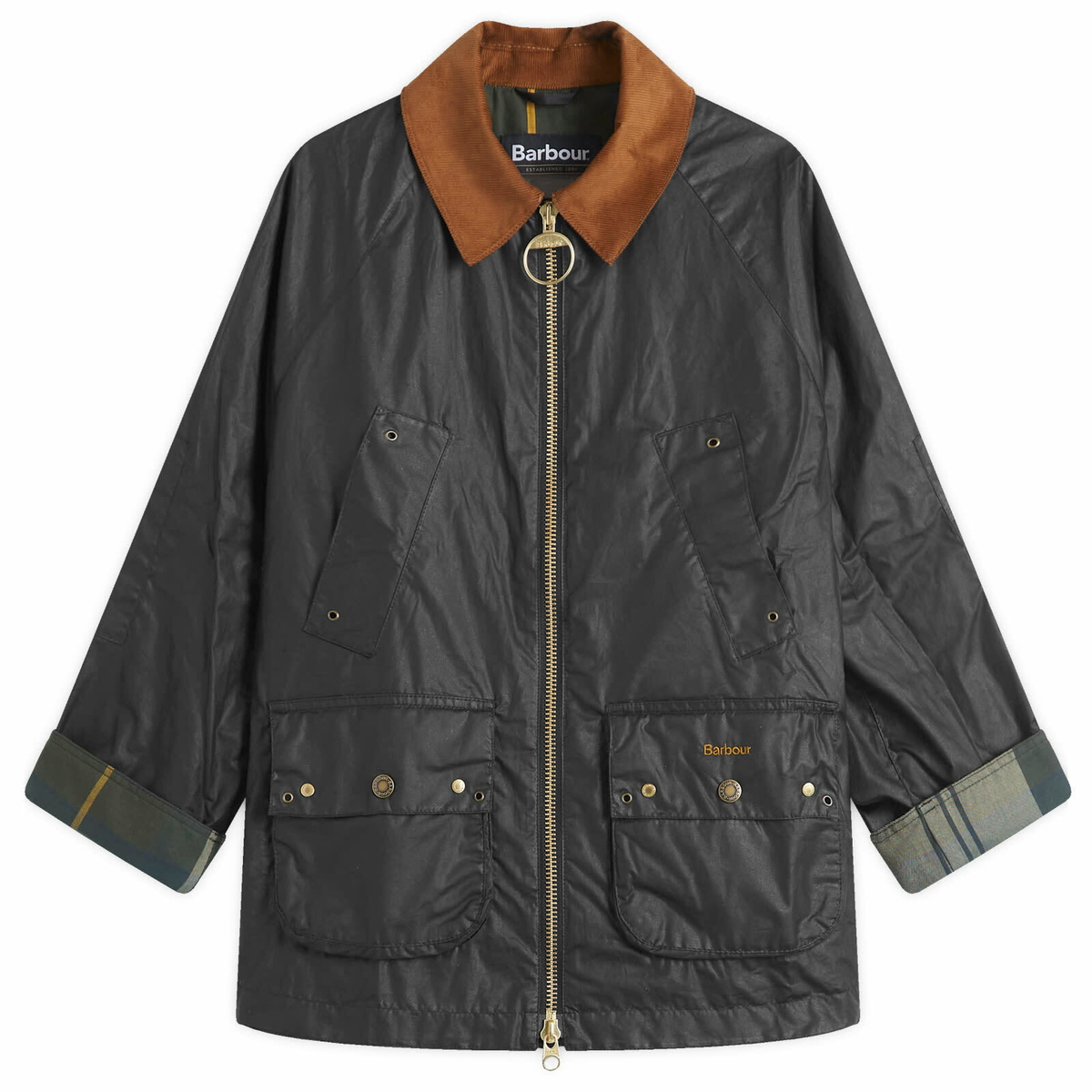 Barbour Women s Raelynn Wax Jacket In Black Ancient Tartan Barbour