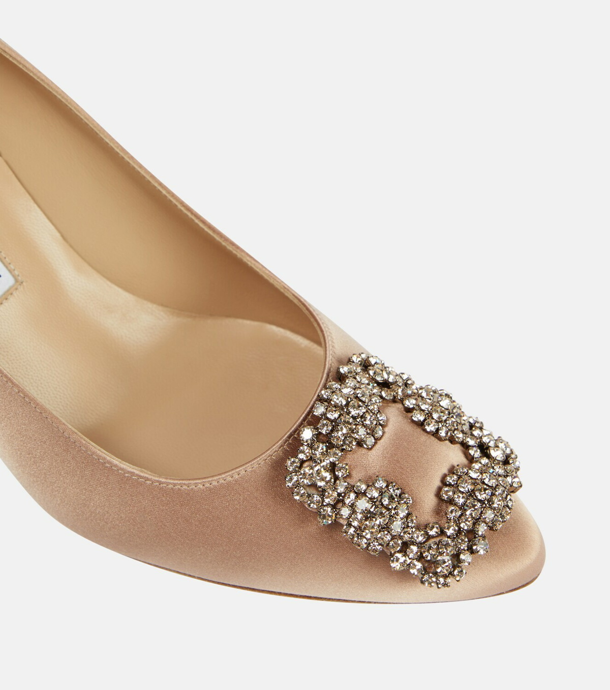 Manolo Blahnik Hangisi 70 embellished satin pumps Manolo Blahnik