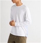 Aloye - Poplin-Panelled Cotton-Jersey T-Shirt - White