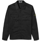 Stone Island Men's Stretch Cotton Double Pocket Shirt Jacket in Black