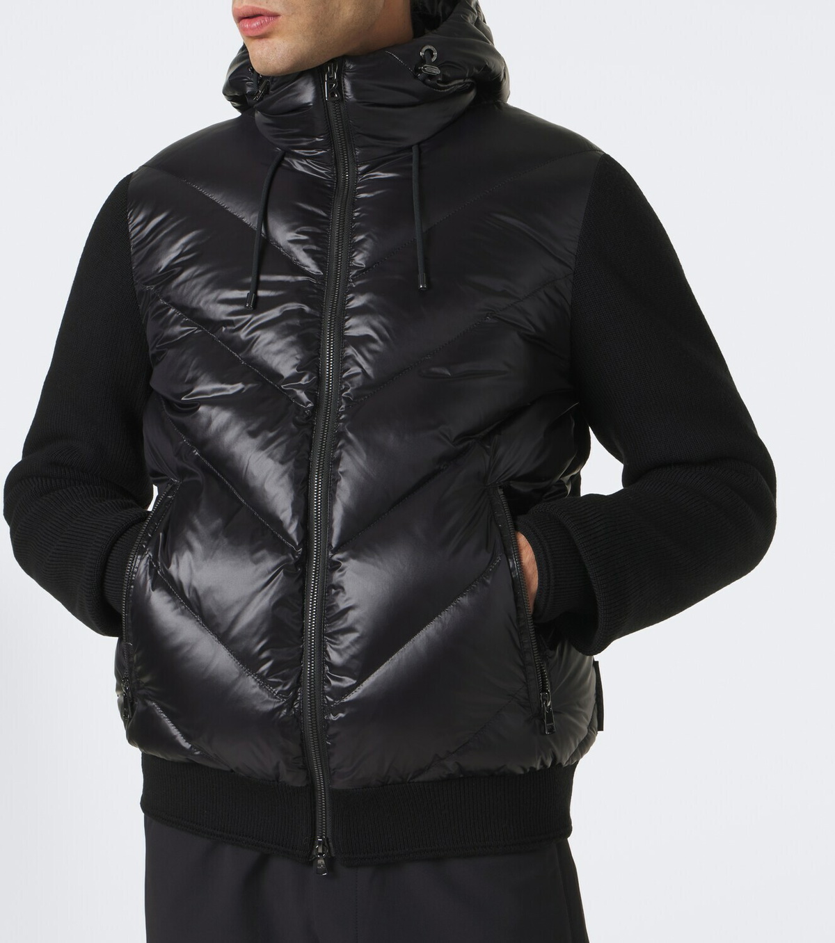 Bogner Zisco down-paneled hooded wool cardigan