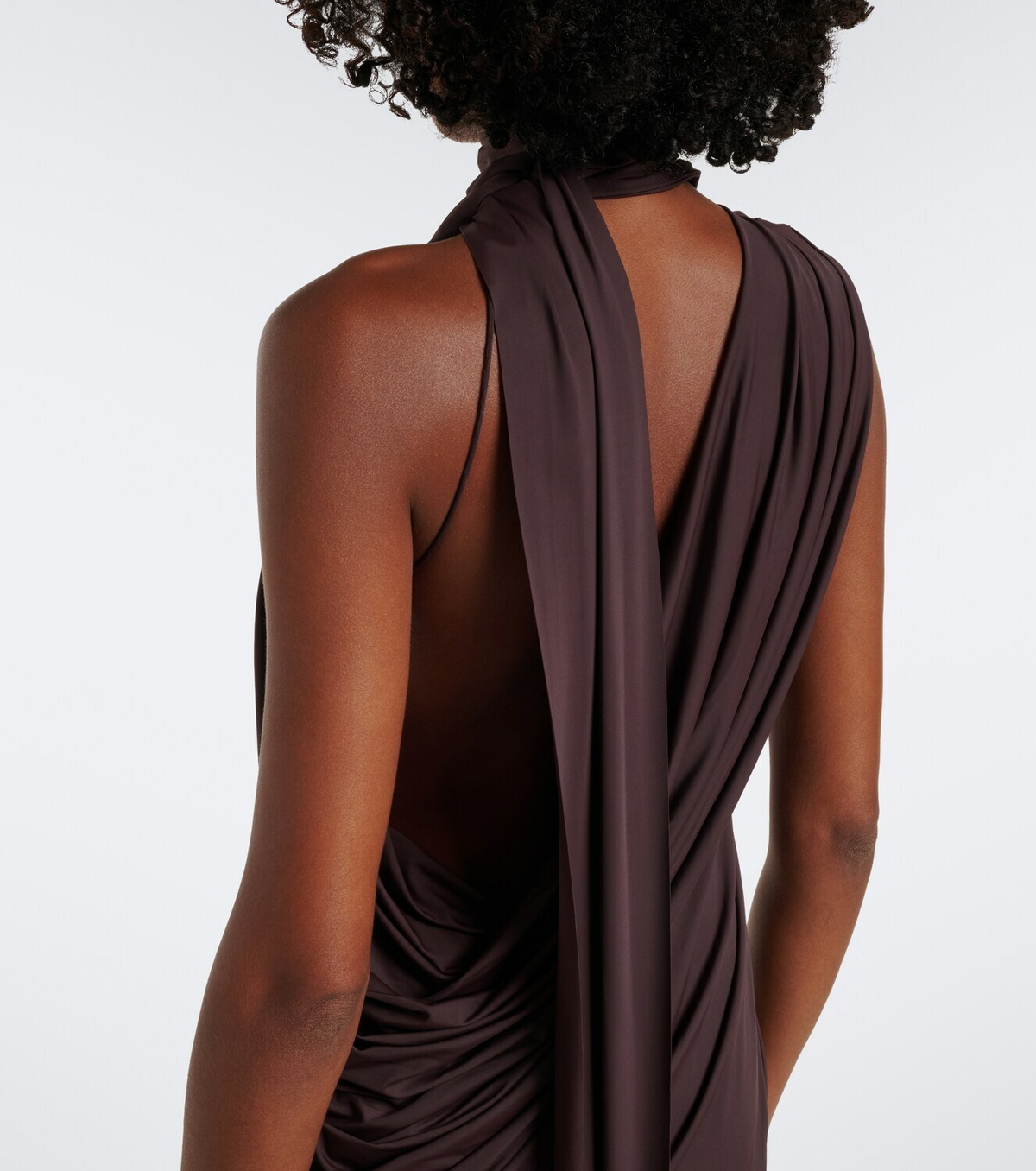 De La Vali Bashana draped scarf-detail mini dress