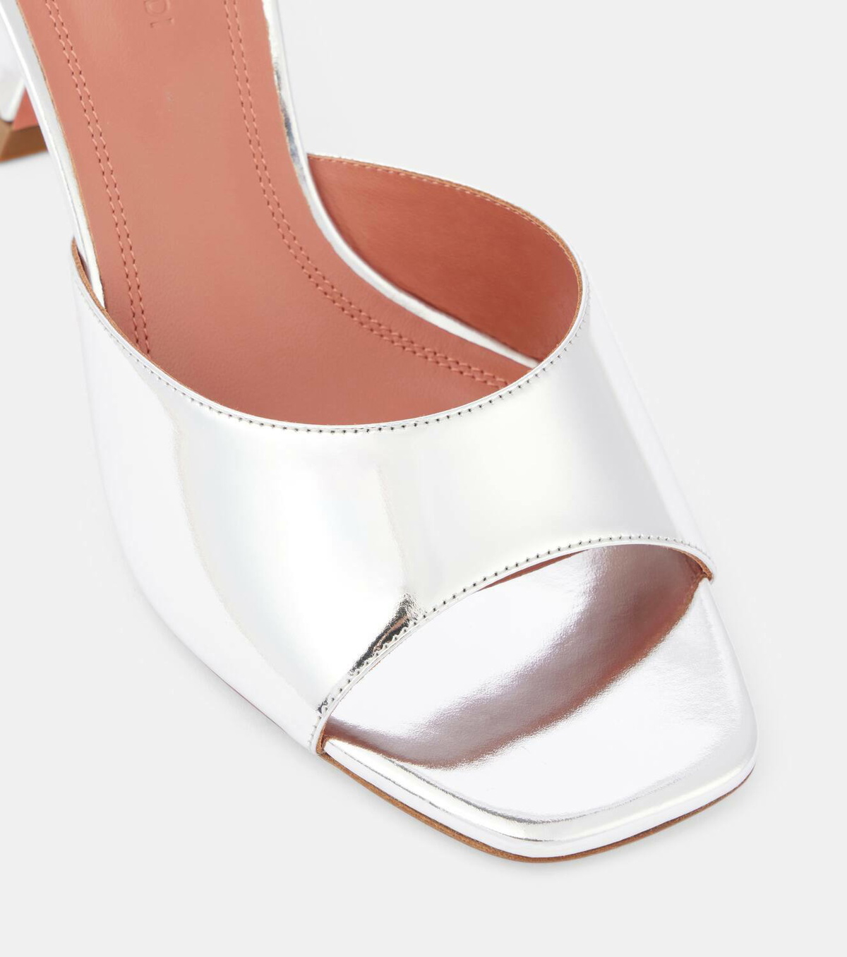 Amina Muaddi Lupita 70 mirrored leather mules Amina Muaddi