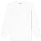 Battenwear Men's Long Sleeve Pocket T-Shirt in White