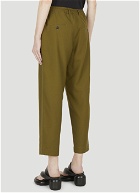 Relaxed Cropped Pants in Green