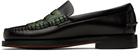 Random Identities Black & Green Sebago Edition Double Penny Dan Loafers