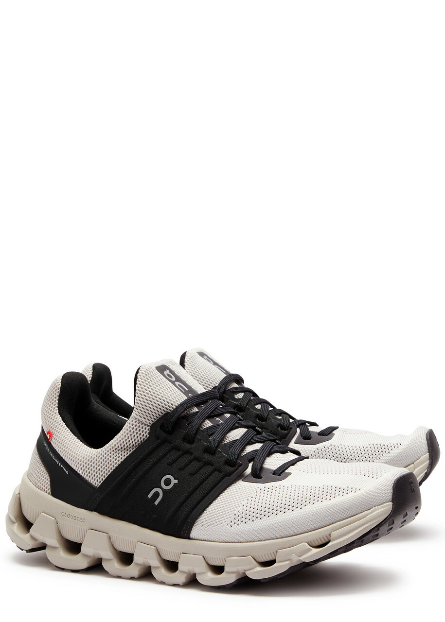 ON Cloudswift 3 Panelled Mesh Sneakers White And Black