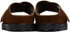 Jil Sander Brown Velcro Sandals