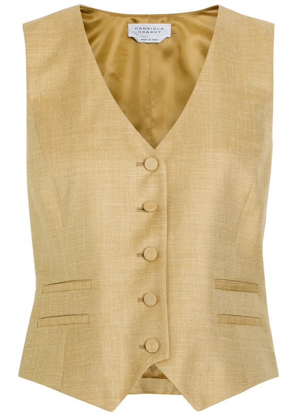 Photo: Gabriela Hearst Coleridge Wool and Silk-blend Vest Beige