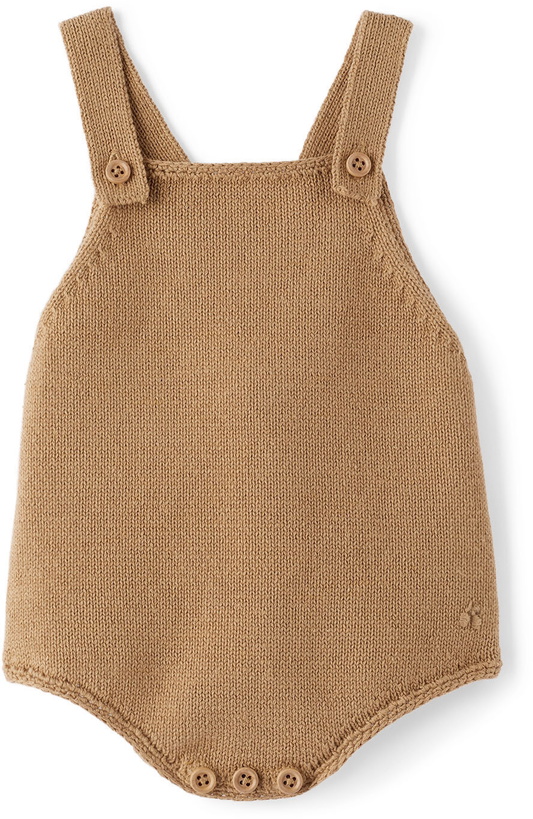 Photo: Bonpoint Baby Beige Cotton Tonie Romper