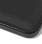Courant - Catch 3 Pebble-Grain Leather Wireless Charging Dock - US 2-Pin Plug - Black