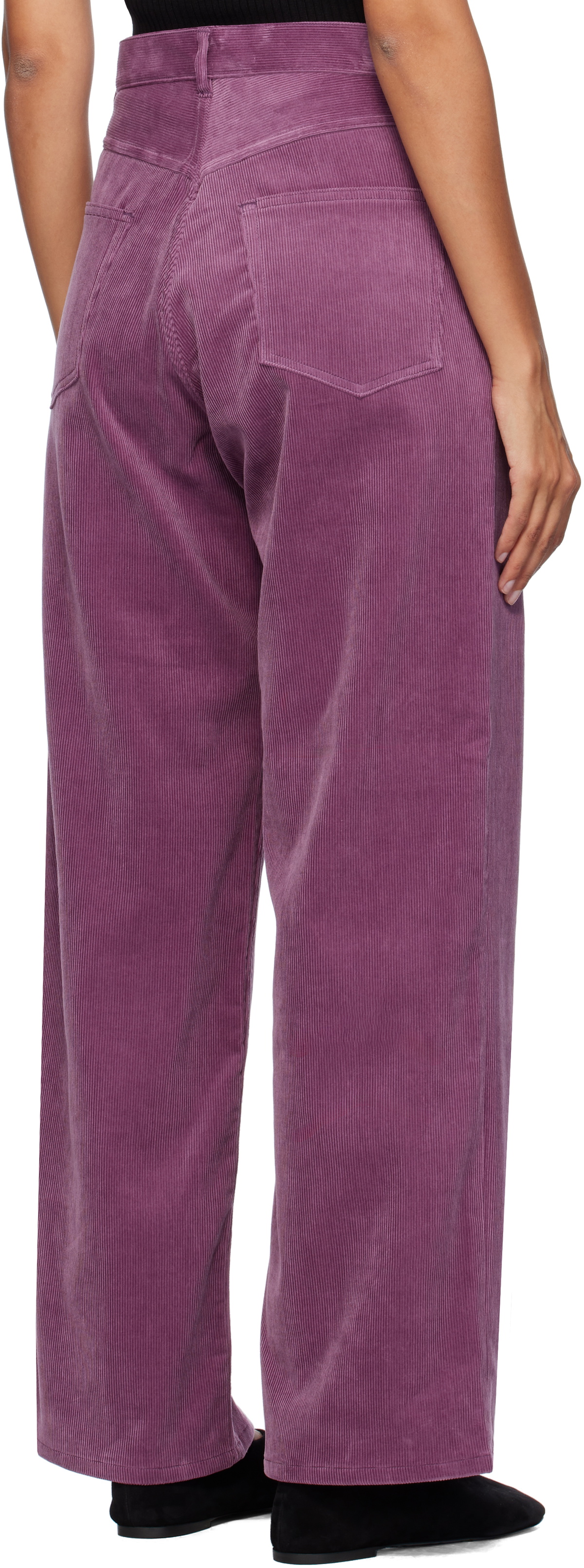 AURALEE Purple Finx Corduroy Trousers Auralee
