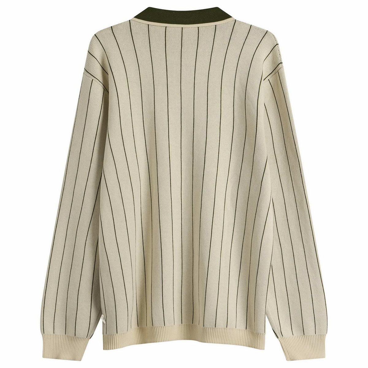 Les Deux Men's Signature Knitted Long Sleeve Polo in Ivory