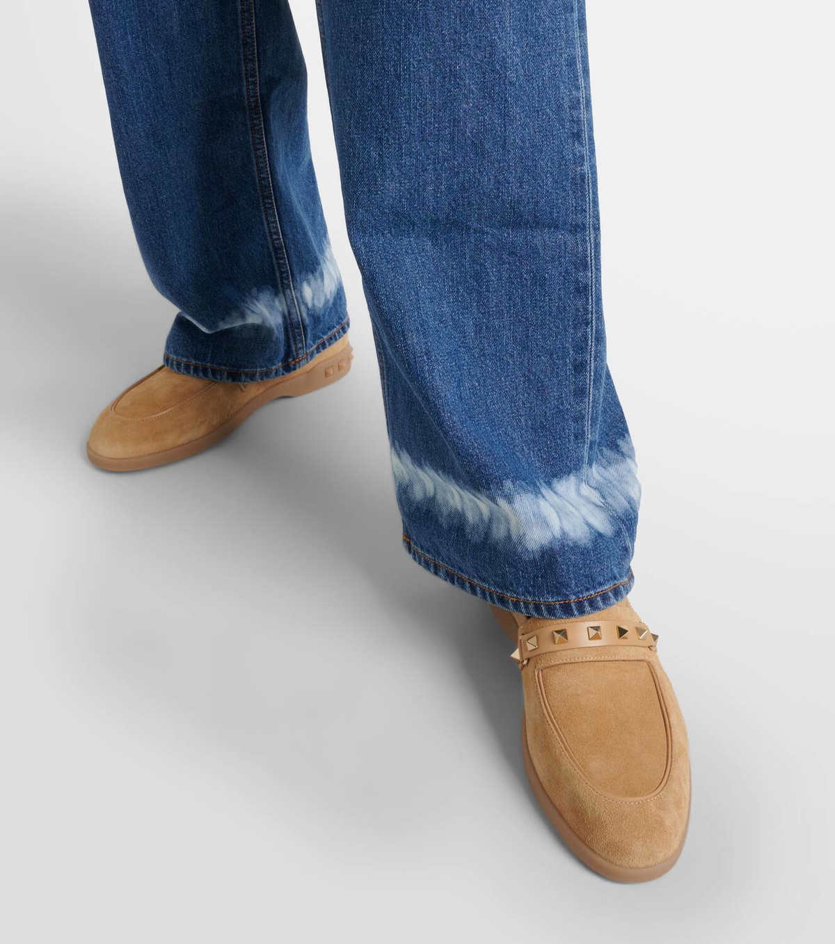 Valentino Garavani Suede Upper Loafers With Whipstitching - NWT Valentino Garavani Leisure Flows suede loafers Valentino  main image 4
