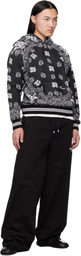 AMIRI Black & White Bandana Hoodie