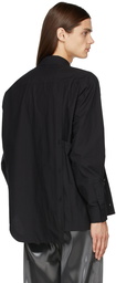 HELIOT EMIL Black Asymmetric Deconstructed Shirt