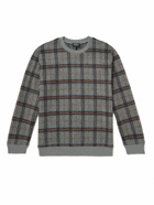 A.P.C. - Heidi Checked Knitted Sweater - Gray