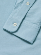 Polo Ralph Lauren - Button-Down Collar Logo-Embroidered Cotton-Piqué Shirt - Blue