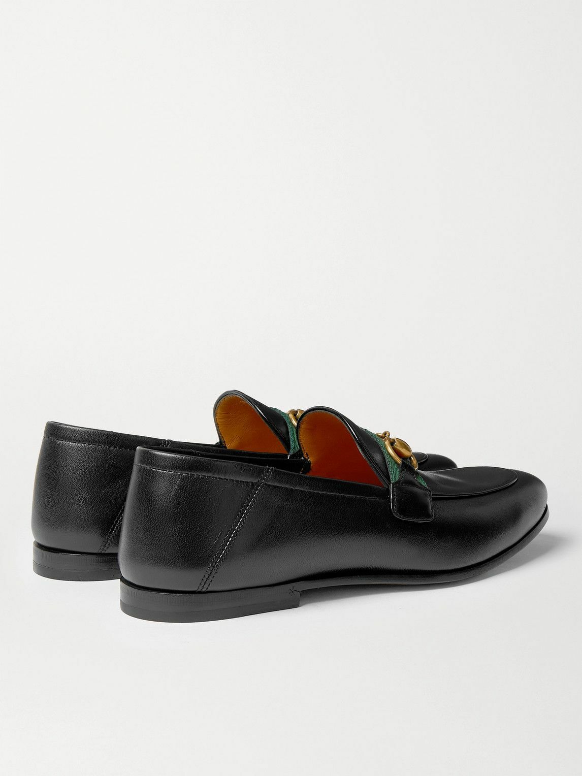 Gucci Mens Brixton Web Trimmed Horsebit Collapsible Heel Loafers Sz 8.5 $990 GUCCI - Brixton Webbing-Trimmed Horsebit Collapsible-Heel  main image 2