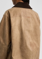 Stella Mccartney Faded Cotton Harrington Jacket Brown Camel