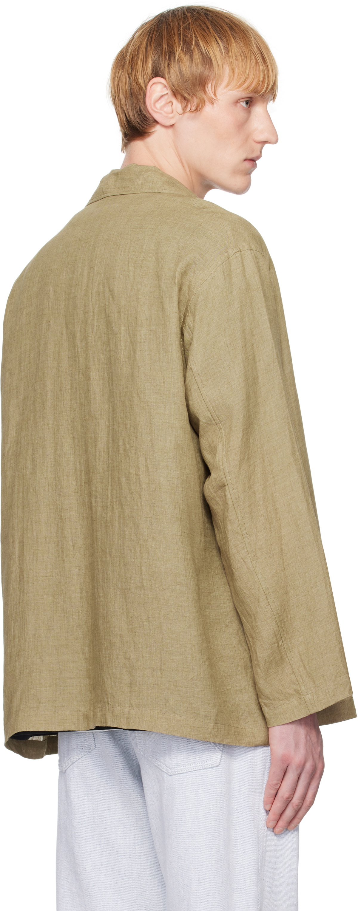 YLÈVE Khaki Linen Blazer