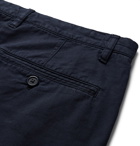 Theory - Zaine Garment-Washed Cotton-Blend Twill Shorts - Midnight blue