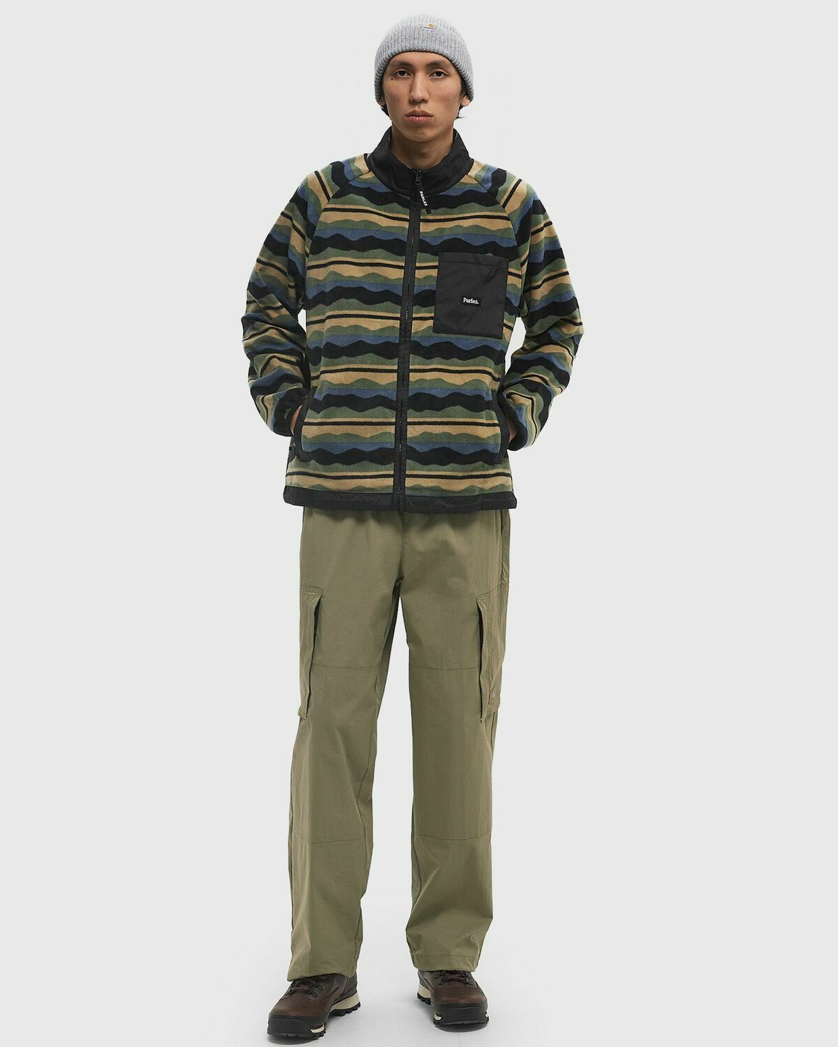 Parlez Pismo Fleece Multi-color Mens Zipper