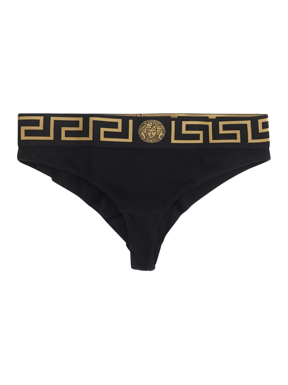 Versace Underwear Black Greca Border Briefs Versace Underwear