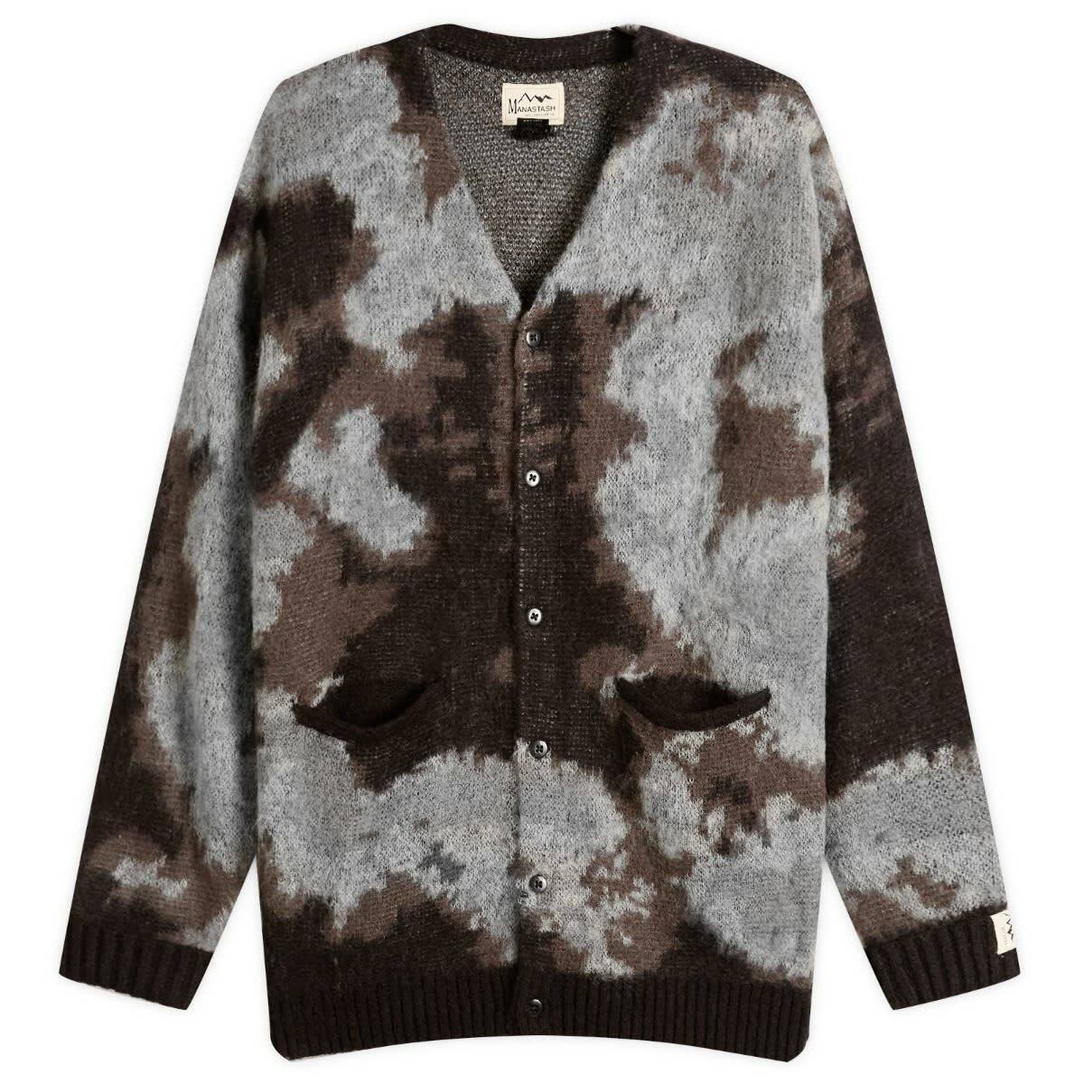 Manastash Men's Blurry Jaquard Cardigan in Black