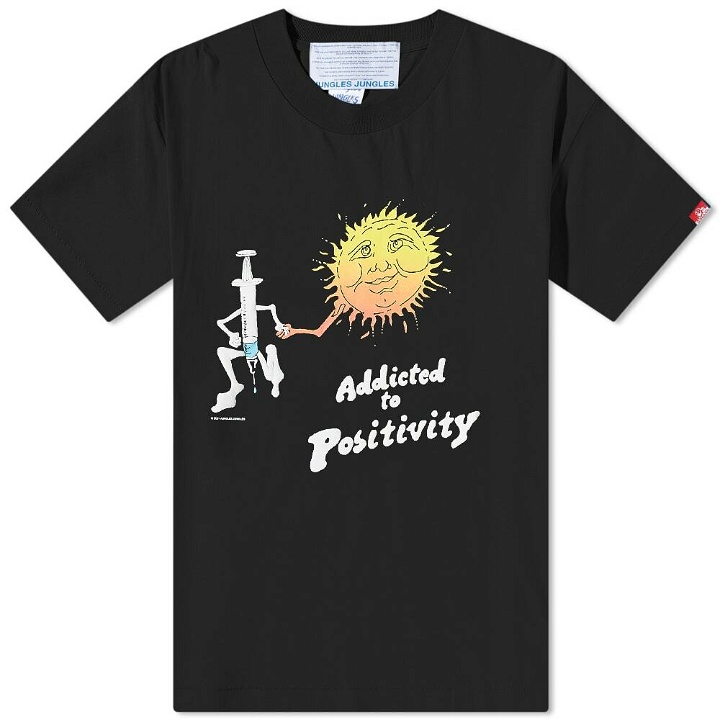 Photo: Jungles Jungles Men's Adicted To Positivity T-Shirt in Black