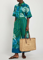 Anya Hindmarch Bow Raffia and Leather Tote bag - Natural - One Size