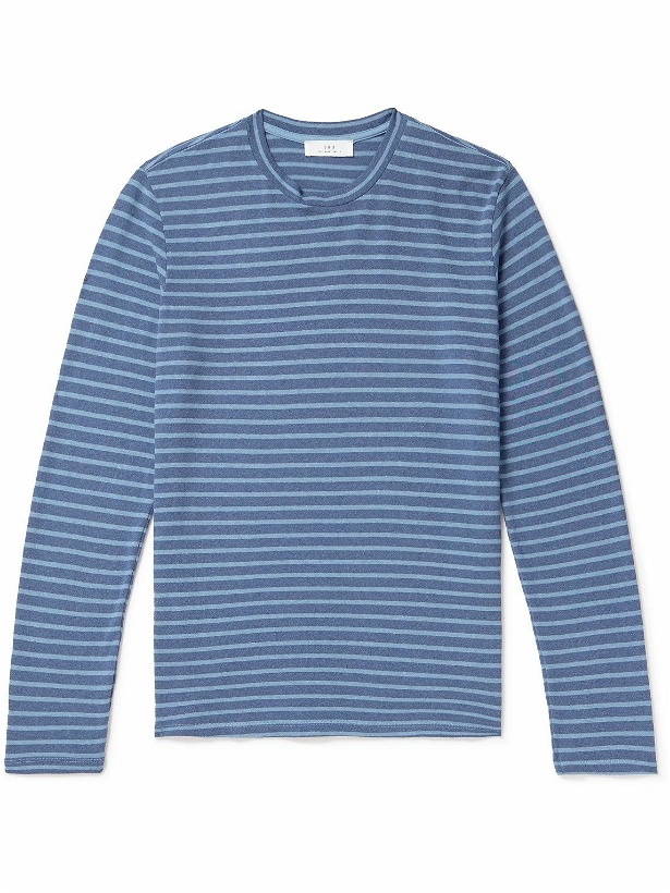 Photo: Save Khaki United - Striped Recycled-Jersey T-Shirt - Blue