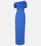Carolina Herrera Draped off-shoulder crêpe gown