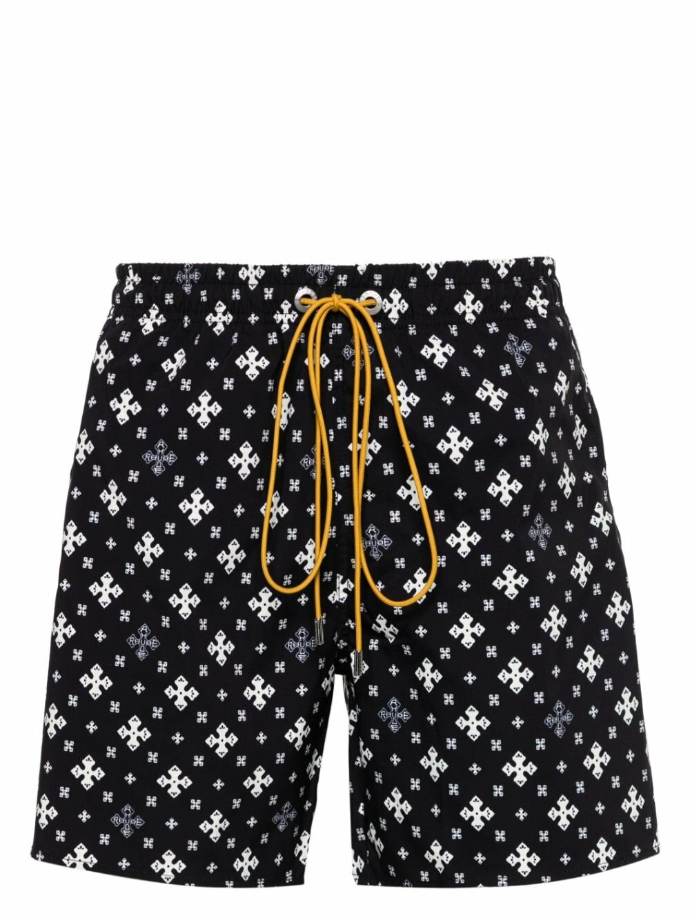 Rhude - Straight-Leg Mid-Length Logo-Print Swim Shorts