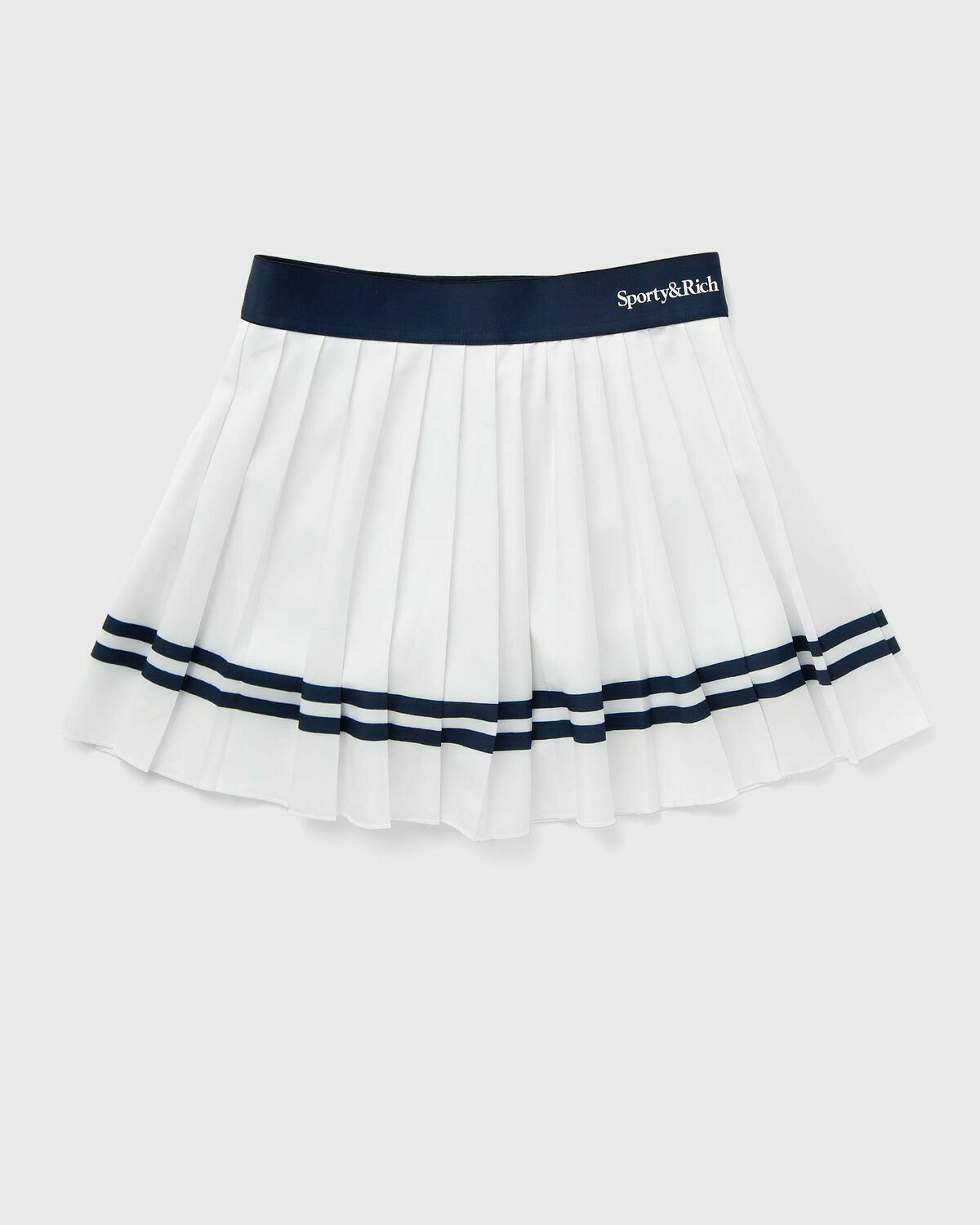 ★Sporty & Rich★ Classic Logo Pleated Skirt Off White SKAW2 Sporty & Rich Serif Logo Pleated Skirt White Skirts Sporty