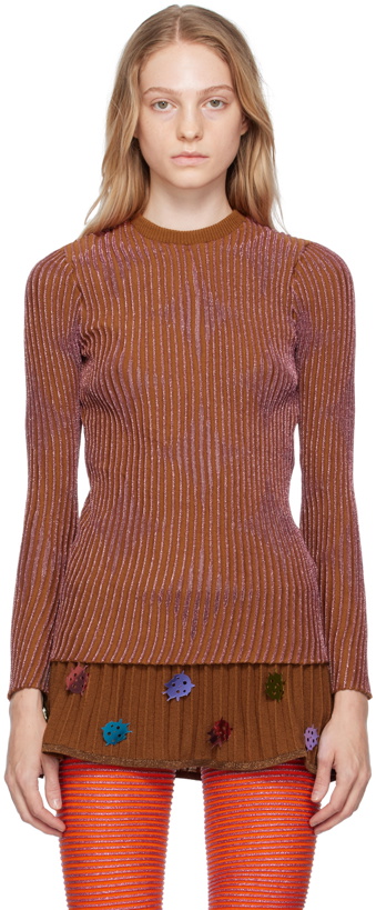 Photo: ANDREJ GRONAU SSENSE Exclusive Brown & Pink Sweater