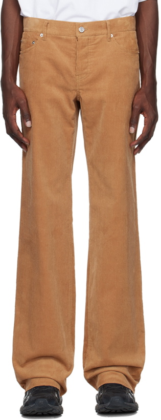 Photo: We11done Tan Low-Rise Trousers