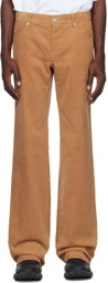 We11done Tan Low-Rise Trousers