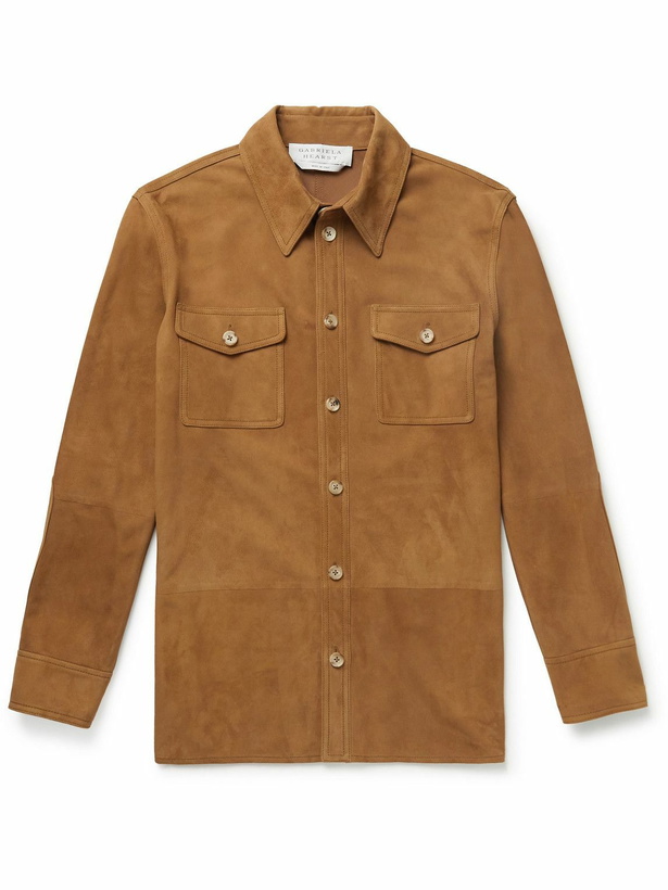 Photo: Gabriela Hearst - Lucas Suede Overshirt - Brown