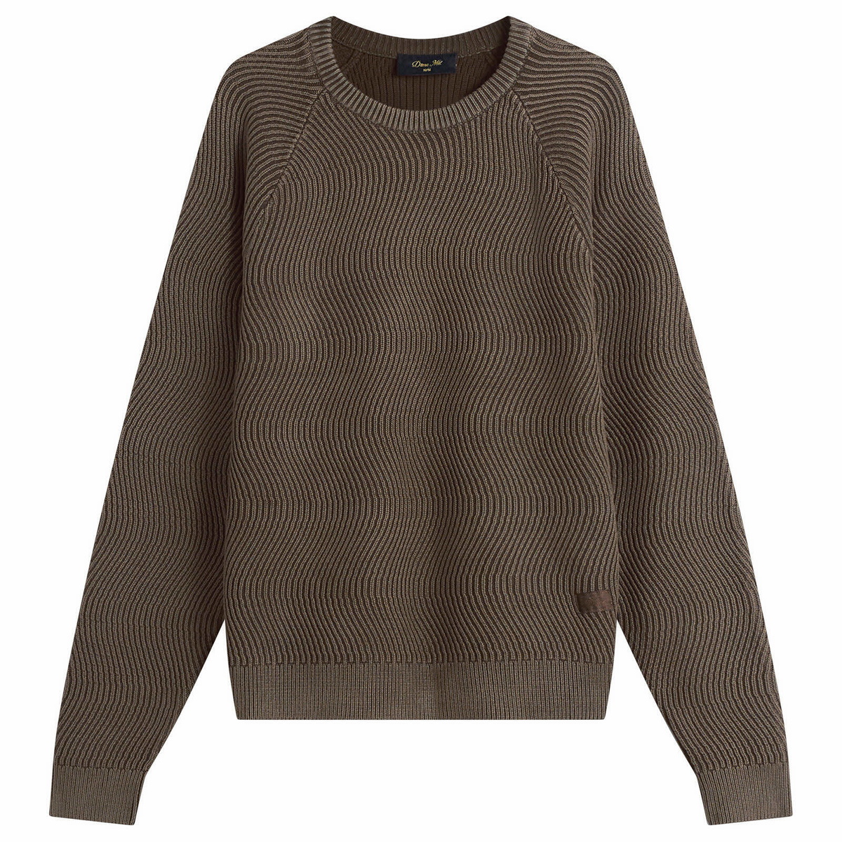 DIME wave cable knit sweater ブラウン Dime Men's Wave Knit Sweater in Brown Dime