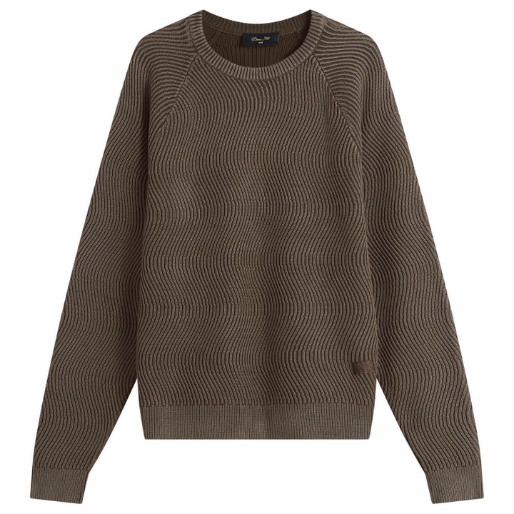 Photo: Dime Men's Wave Knit Sweater in Brown